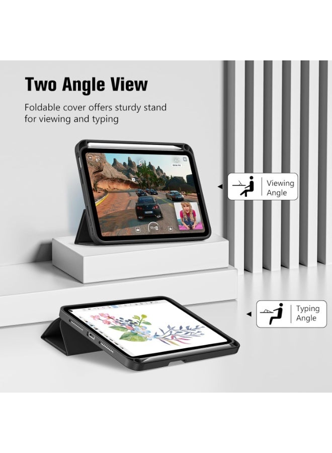 JOMILA iPad mini 7 Case 2024 (A17 Pro), iPad mini 6 Case (8.3-Inch,2021 Model), iPad mini 7th/6th Generation Case with Pencil Holder, Trifold Stand Smart Case with Soft TPU Back - Image 3