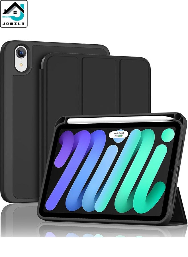 JOMILA iPad mini 7 Case 2024 (A17 Pro), iPad mini 6 Case (8.3-Inch,2021 Model), iPad mini 7th/6th Generation Case with Pencil Holder, Trifold Stand Smart Case with Soft TPU Back - Image 1