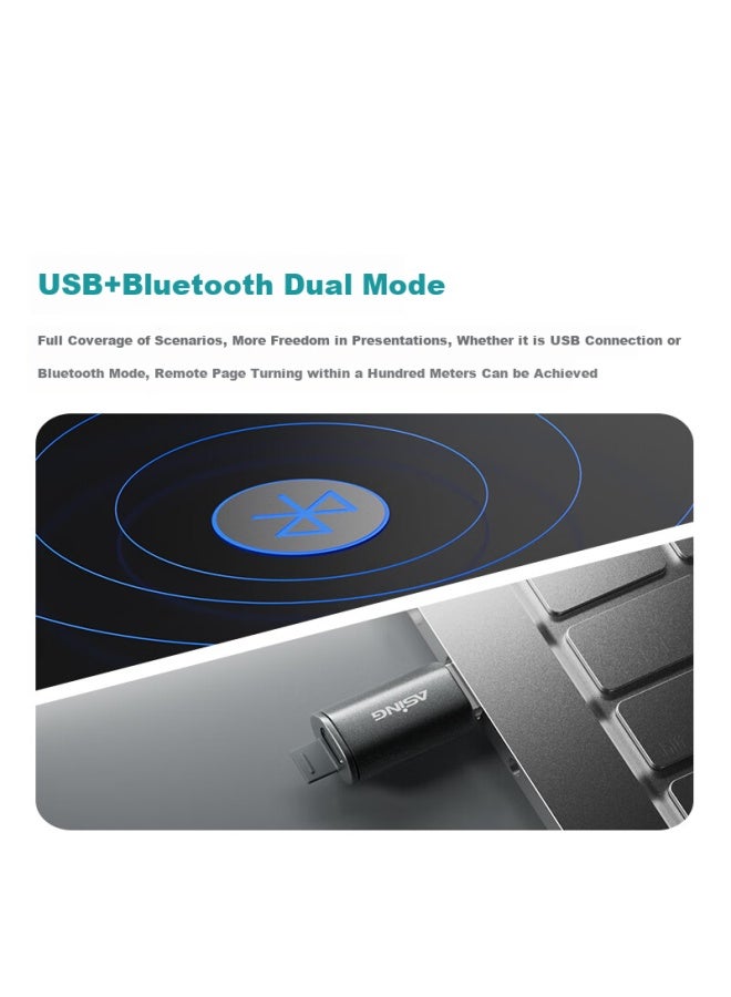 Asingasing A17 Pro High Power Green Laser Pen With Adjustable Laser, Battery Indicator, Usb Bluetooth Dual-mode Flip Pen, Projection Pen For Large Meetings With Led Lcd Screen - Image 2