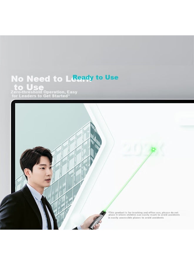 Asingasing A17 Pro High Power Green Laser Pen With Adjustable Laser, Battery Indicator, Usb Bluetooth Dual-mode Flip Pen, Projection Pen For Large Meetings With Led Lcd Screen - Image 4