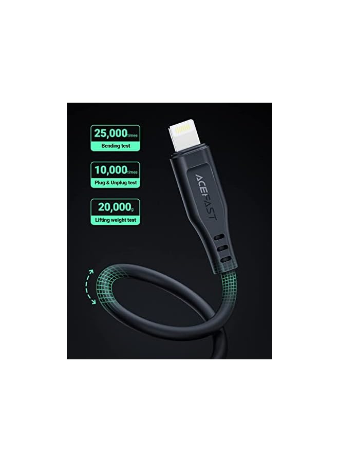 ACEFAST usb-a to lightning tpe charging data cable 1.2 meter white - Image 5