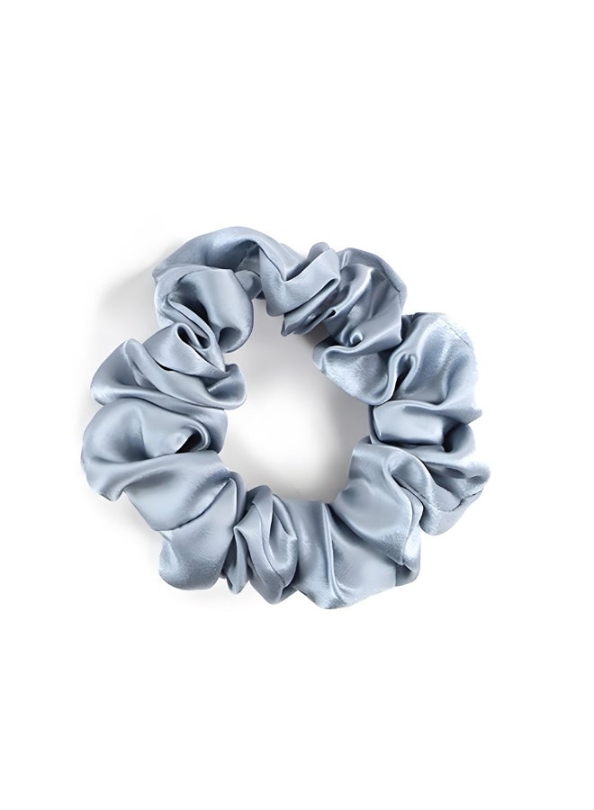 إسكدنيا ربطات الشعر السريعة الحرير الساتين الشعر المرونات الفرقات إكسسوارات الشعر الأزرق الغبار