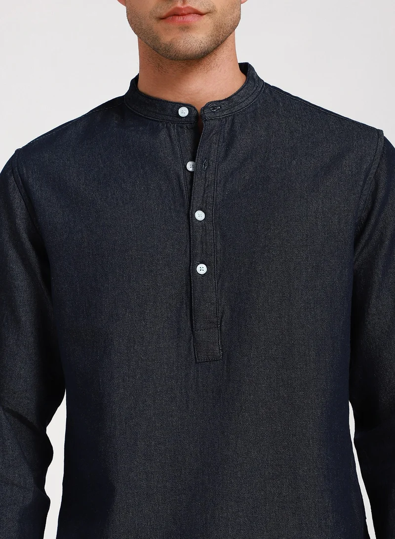 Dennis Lingo Indigo Denim Shirt for Men - Slim Fit, Fashionable