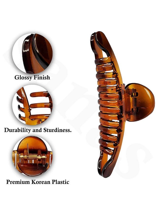 HKD Sales Women's Korean Acrylic Transparent Finish Butterfly Shape Clutchers for Hair -Combo Pack of 2 Pcs - Image 3