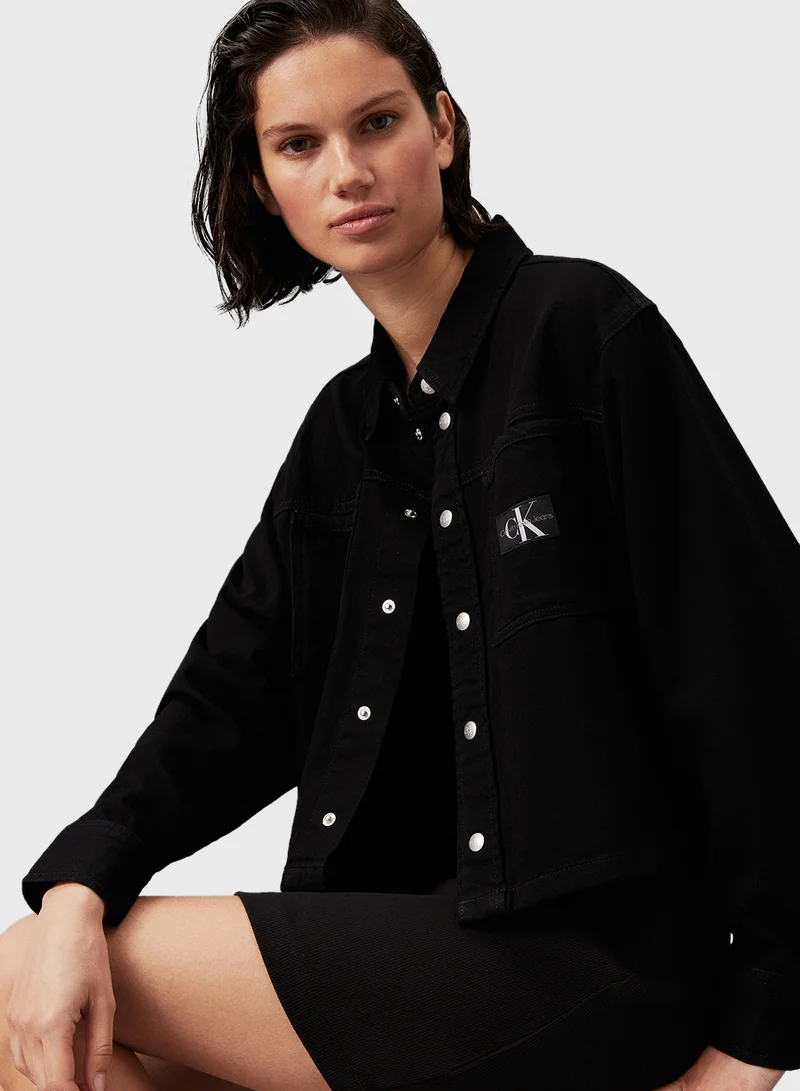 Calvin Klein Jeans CROPPED DAD DENIM SHIRT