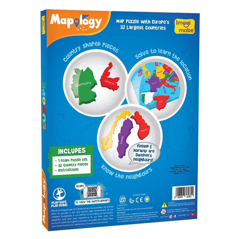 Imagimake Mapology Europe Map Puzzle - Geography for Kids - Learning & Educational Toys - Puzzles for Kids Ages 4-8, Gift for Gift for 4, 5, 6, 7, 8 Year Old - Image 5