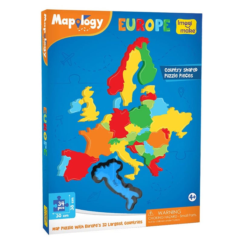 Imagimake Mapology Europe Map Puzzle - Geography for Kids - Learning & Educational Toys - Puzzles for Kids Ages 4-8, Gift for Gift for 4, 5, 6, 7, 8 Year Old - Image 2