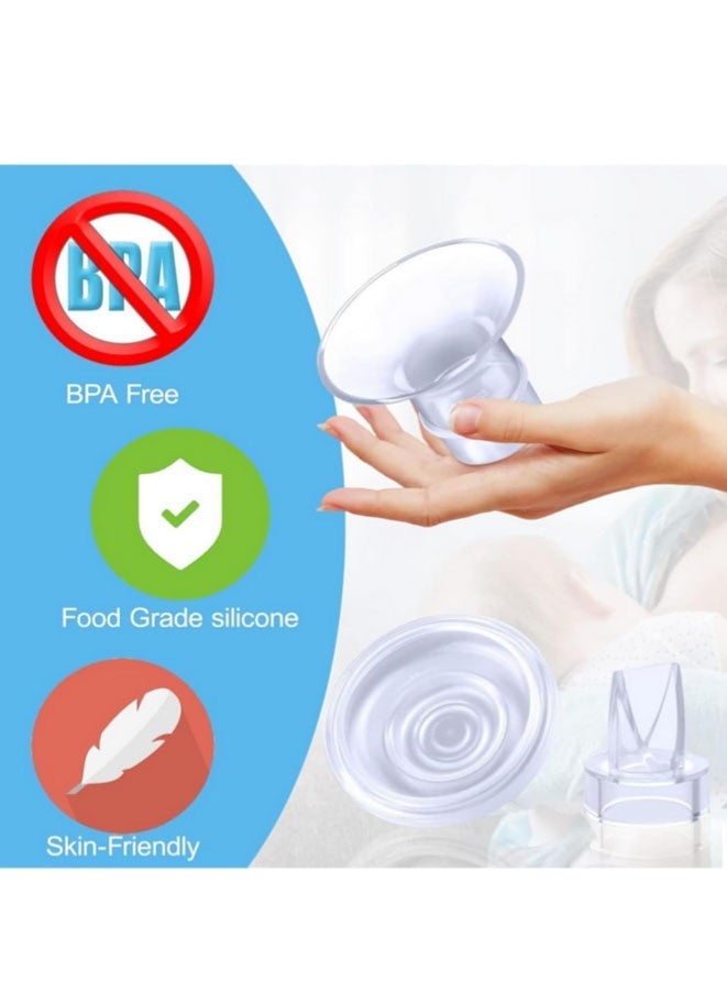 FASHION MANIA Flange Inserts 13/15/17/19/21mm for Momcozy Wearable Breast Pump S12 Pro/S9 Pro/S12/S9, for TSRETE/Spectra/Medela 24mm Shields/Flanges, Include Silicone Diaphragm & Duckbill Valve - Image 3