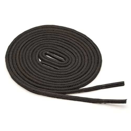 Benchmark Basics Black 36" Round Waxed Cotton Shoelaces | 2mm (5/64”) Width (36 Inches, Black) - Image 3