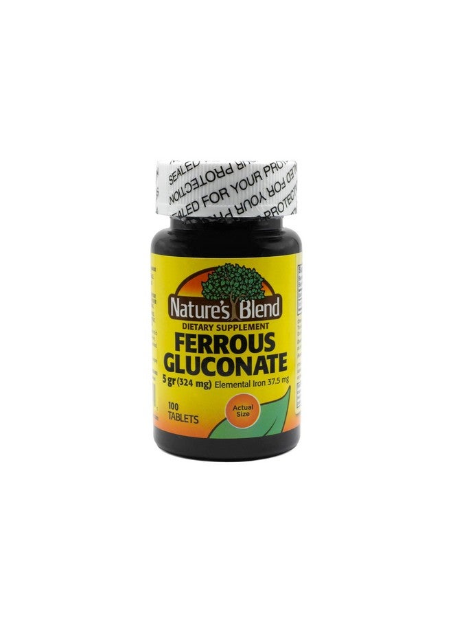Nature's Blend Ferrous Gluconate Tablets, 100 Count - Image 1