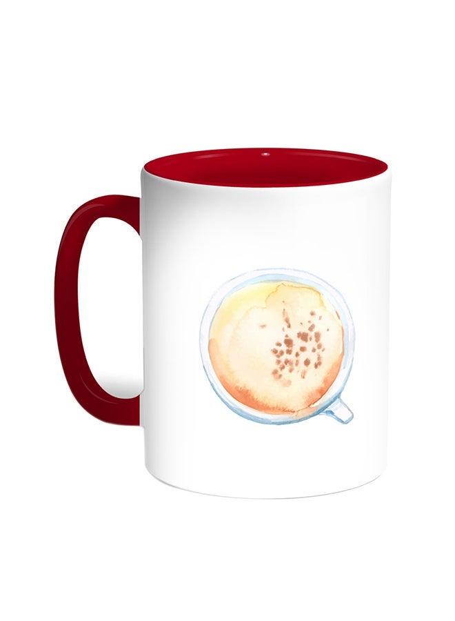 RYN Cup Of Coffee In A Foam Printed Mug Red/White 11ounce