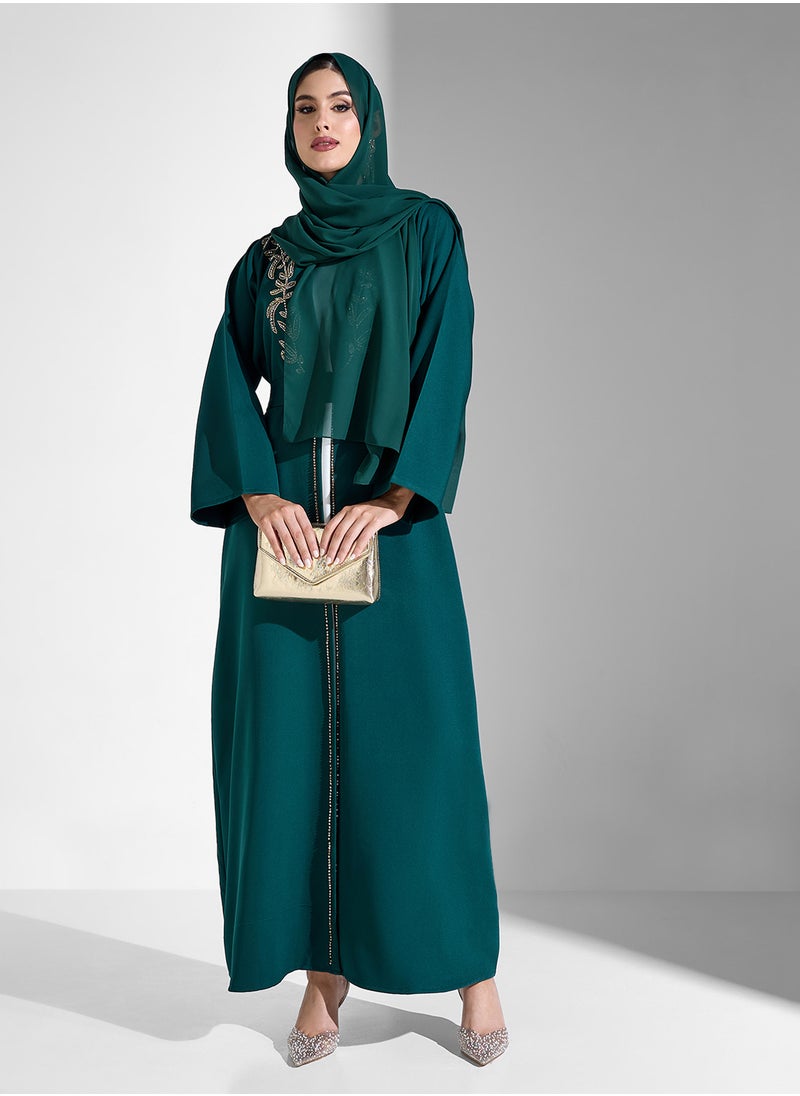 Khizana Abaya With Embellishment & Sheila  - Image 5