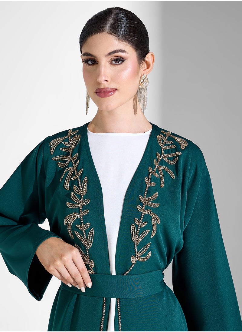 Khizana Abaya With Embellishment & Sheila  - Image 3