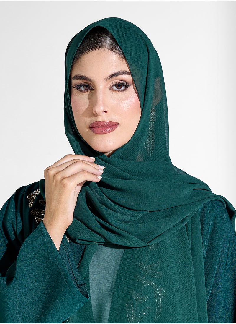 Khizana Abaya With Embellishment & Sheila  - Image 4