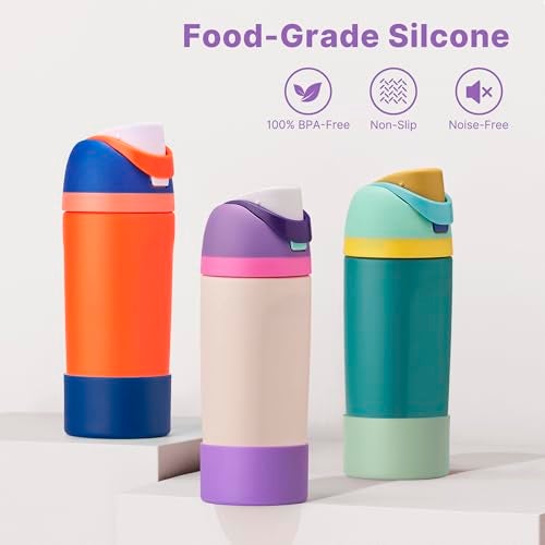 Diumepo Silicone Boot for Owala 16oz Water Bottle, Anti-Slip Protective Sleeve Bottom Bumper Protector for Owala Kids and FreeSip 16 oz Water Bottle, BPA Free （Mint Green） - Image 4