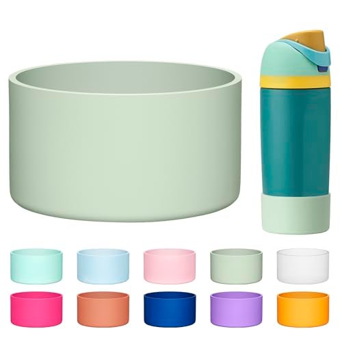 Diumepo Silicone Boot for Owala 16oz Water Bottle, Anti-Slip Protective Sleeve Bottom Bumper Protector for Owala Kids and FreeSip 16 oz Water Bottle, BPA Free （Mint Green） - Image 1