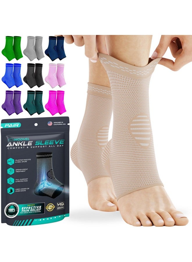 Modvel Modvel Foot & Ankle Brace Socks for Sprained Ankle Compression Sleeve - Plantar Fasciitis Relief Brace, Foot Support for Women & Men - Tendonitis & Arthritis Foot Sleeve, Stabilizing Ankle Wrap - Image 1