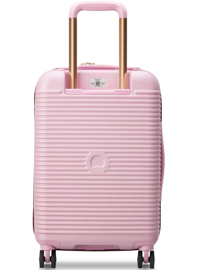 DELSEY Paris freestyle 55 cm hardside 4-double wheeled expandable cabin luggage trolley - peony