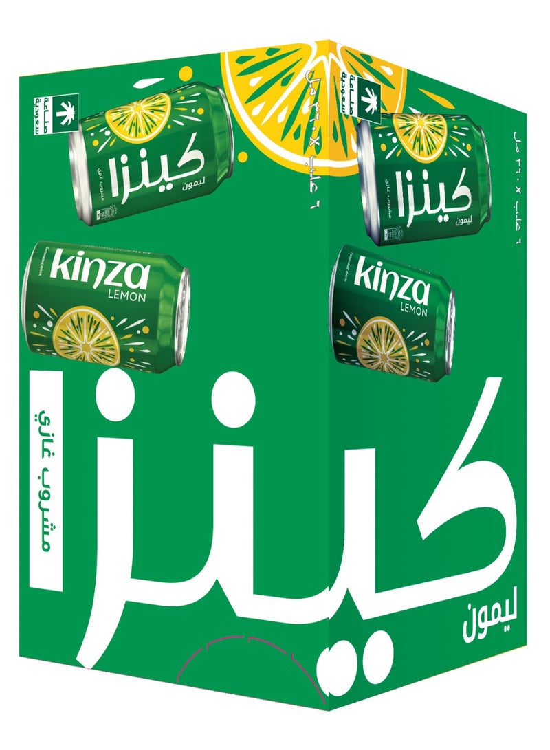 Kinza Lemon Soft Drink Cans 6 x 360ml - Image 2