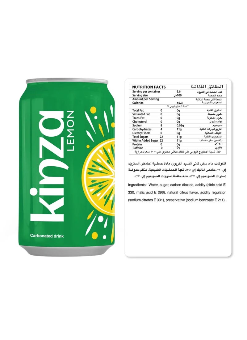 Kinza Lemon Soft Drink Cans 6 x 360ml - Image 3