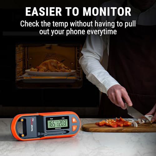 Thermopro TempSpike 600 ft Wireless Meat Thermometer Digital with Ultra-Thinner Probe, Bluetooth Meat Thermometer Wireless with LCD-Enhanced Booster for BBQ Grill Smoker Rotisserie Sous Vide - Image 5