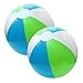 PENTA ANGEL Beach Balls 2PCS 12 Inch InflatableBlow Up Classic Rainbow Color Summer Swimming Pool Party Favors Water Toy Beachball for Women Men Adults Playing BlueWhiteGreen 12 Inch - Image 3