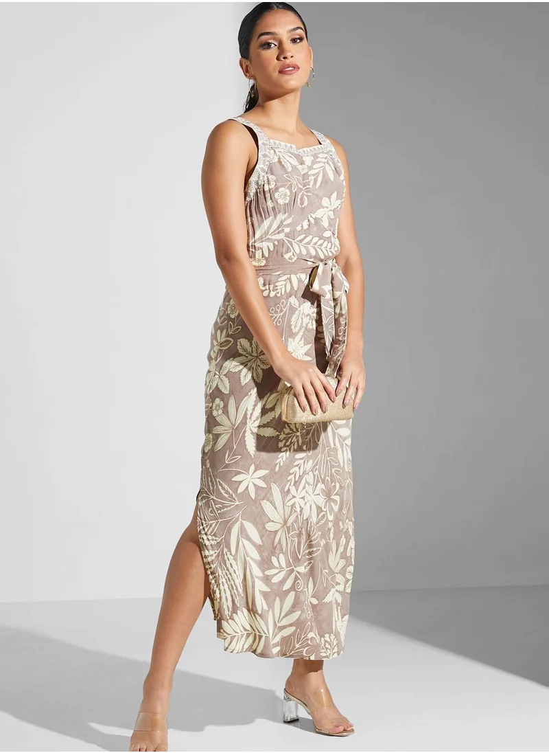 Label RITU KUMAR Side Tie Printed Dress