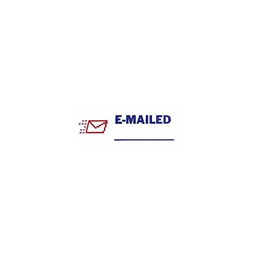 ACCUSTAMP2 035541 Pre-Inked Shutter Stamp, Red/Blue, EMAILED, 1 5/8 x 1/2 - Image 4
