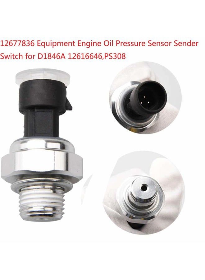 TeileHaus Oil Pressure Sensor Switch Sending Unit 12677836 D1846A 12616646 Compatible with Chevy Silverado Suburban Tahoe GMC Yukon Impala Pontiac G8 12573107,12562230,s4202, ps340, pt1825, PS308 - Image 2