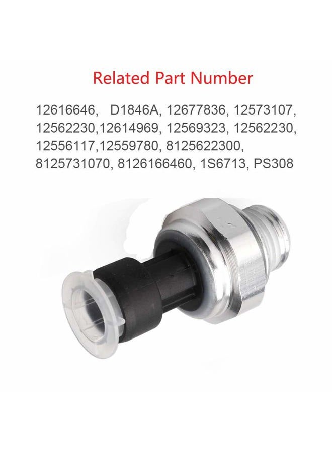 TeileHaus Oil Pressure Sensor Switch Sending Unit 12677836 D1846A 12616646 Compatible with Chevy Silverado Suburban Tahoe GMC Yukon Impala Pontiac G8 12573107,12562230,s4202, ps340, pt1825, PS308 - Image 5