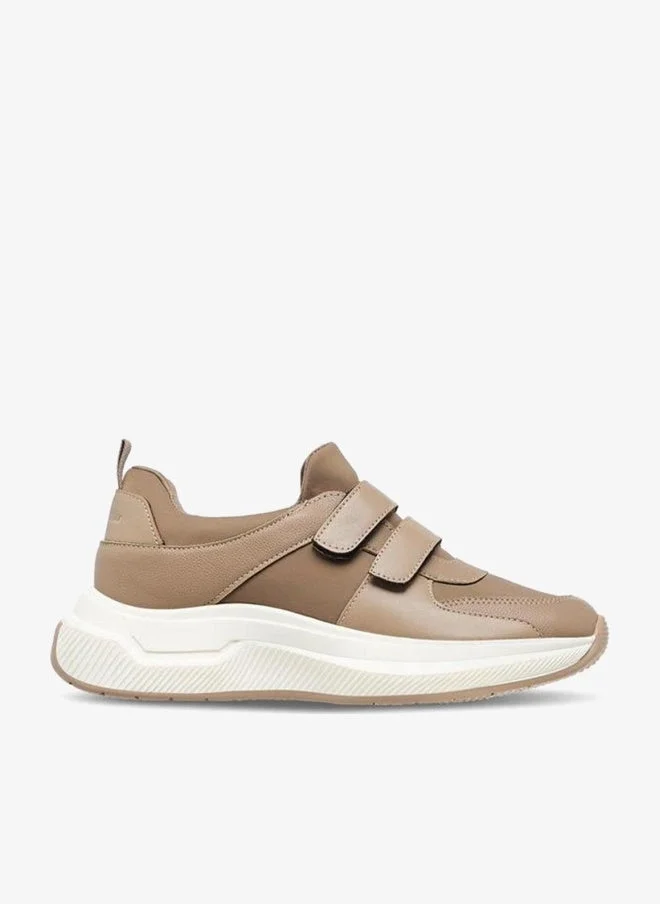 Flora Bella By Shoexpress TAUPE Flora Bella Women'S Sneakers With Hook And Loop Closure for Women | Best Price UAE