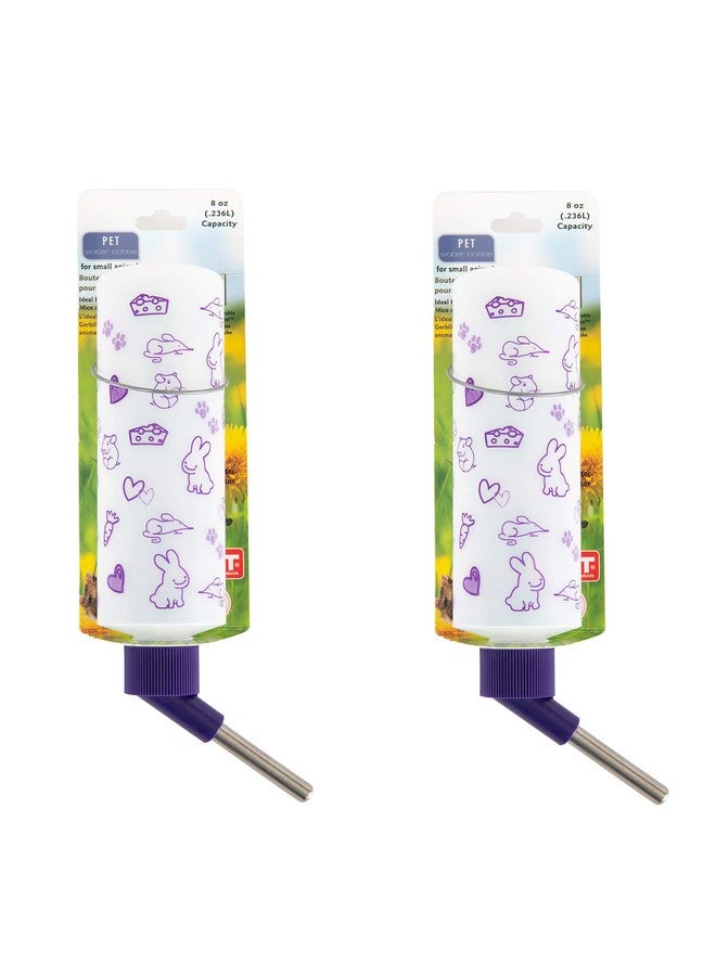 Lixit Weather Resistant Water Bottles for Rabbits, Ferrets, Guinea Pigs, Rats, Mice and Other Small Animals. (8 Ounce Pack of 2) - Image 1