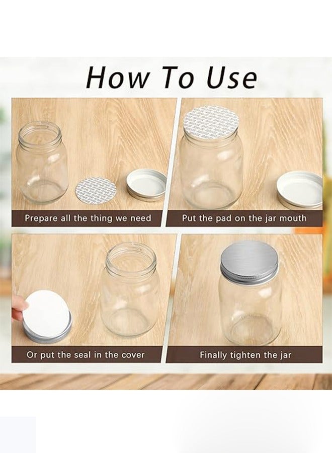 20/24/58/63/80 mm Foam Lid Liner Pressure Sensitive Seal Round Jar Sealer Bottle Seals Heat Resistant Foam Cap Torque Activated Foam Safety for Cosmetic Plastic Glass Bottle (100 Pieces) - Image 5