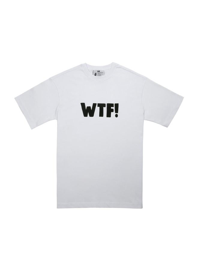 دوجو قميص أبيض نباتي للجنسين - تصميم WTF. - Image 1