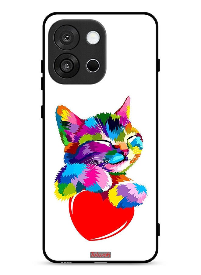 Tolwak OnePlus 13T Protective Case Cover Colourful Kitten - Image 1