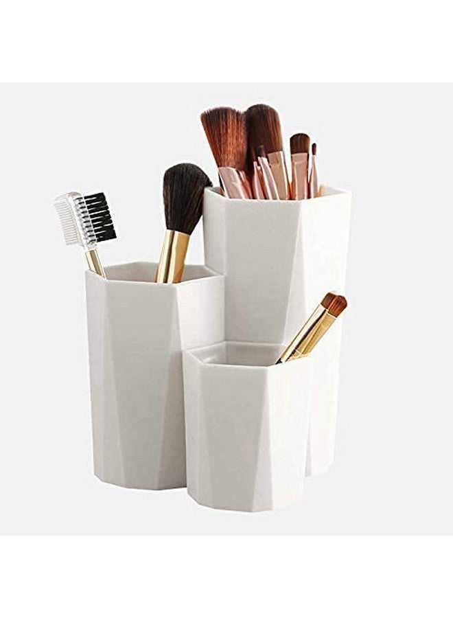BRAHMANI VILLA Plastic Makeup Brush Holder Organizer 3 Slot Cosmetics Storage Brushes Cup Pencil Holder for Desk, Dresser, Counter top,Desktop Storage Box,Dressing Table Stand (Multi Color) - Image 5