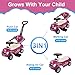 Chrome Wheels ChromeWheels 3 in 1 Ride on Push Car for Toddlers with Removable HandleGuardrailsPedal Horn Music Under Seat Storage Purple - Image 4
