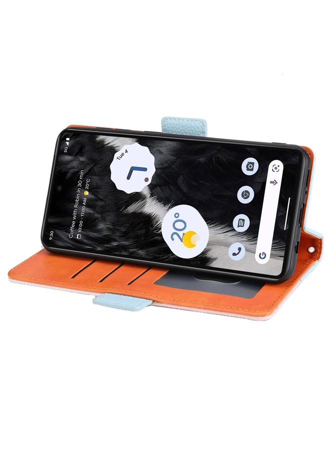 جرين تايجر جراب هاتف من الجلد بتصميم ليتشي متناسق الألوان لهاتف Google Pixel 7 5G - Image 4