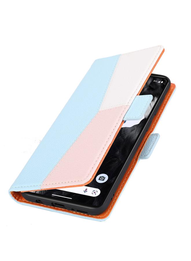 جرين تايجر جراب هاتف من الجلد بتصميم ليتشي متناسق الألوان لهاتف Google Pixel 7 5G - Image 3