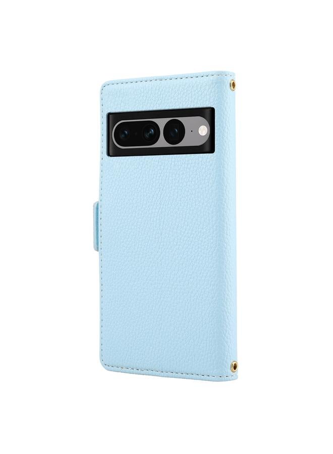 جرين تايجر جراب هاتف من الجلد بتصميم ليتشي متناسق الألوان لهاتف Google Pixel 7 5G - Image 2