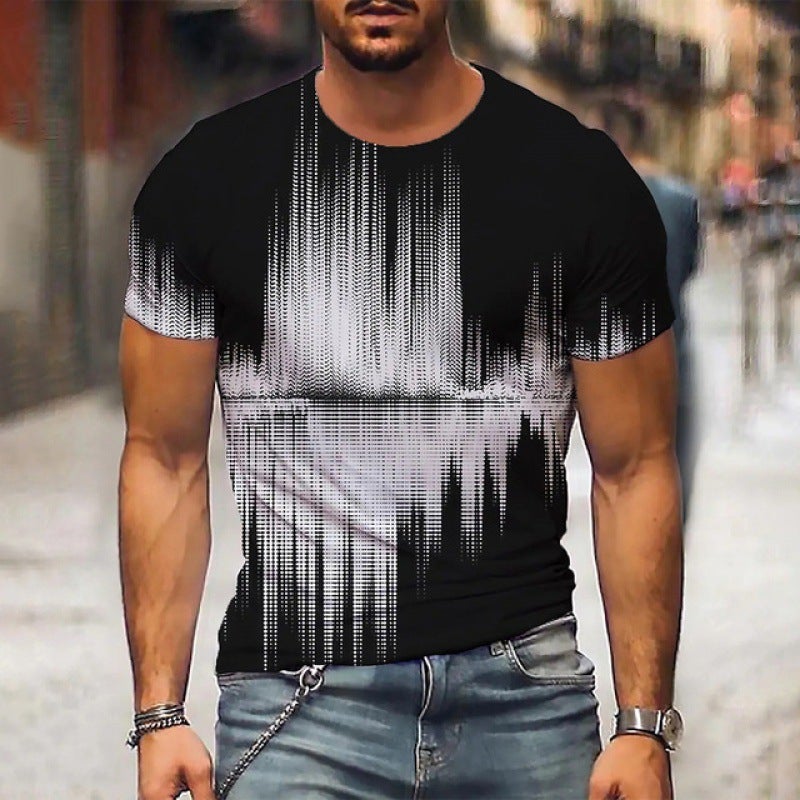 Men'S 3D Digital Printing Daily Round Neck Short Sleeve Street T-Shirt Mixed Batch - Image 1