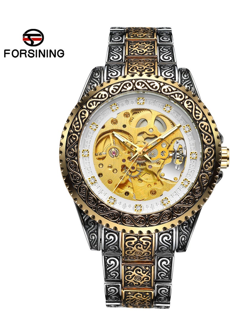 FORSINING FORSINING Men's Hollow Carved Watch Automatic Watch Men's Waterproof Watch 8213  - Image 1