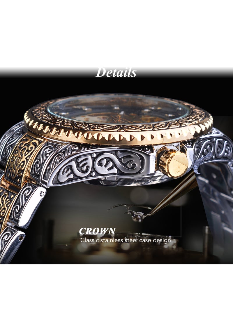 FORSINING FORSINING Men's Hollow Carved Watch Automatic Watch Men's Waterproof Watch 8213  - Image 5