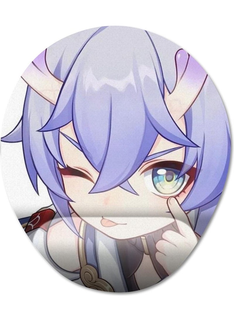 Pixxa - Bailu - Honkai: Star Rail Wrist Support Mousepad Model - 4 Oval - Image 1