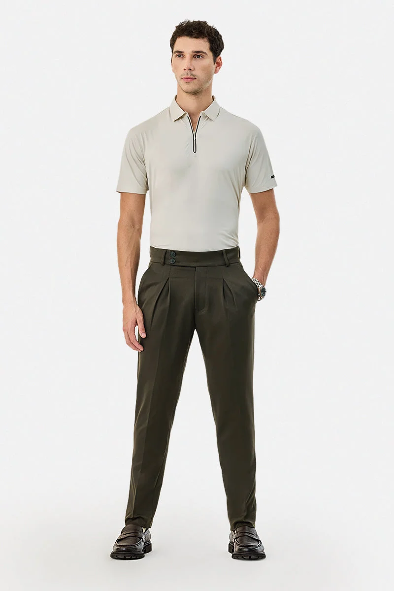 SNITCH بنطلون زيتوني بقصة مريحة