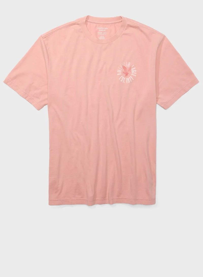 امريكان ايجل Logo Crew Neck T-Shirt