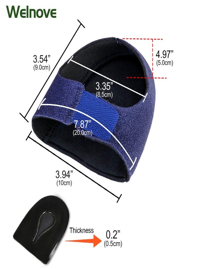 Welnove 2PCS Heel Protectors, Heel Sleeves Pads, Heel Pads Cushion, Heel Support for Relieving Heel Pain from Plantar Fasciitis - Heel Spur -Tendinitis- Cracked Heels - Image 2