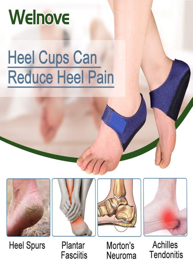 Welnove 2PCS Heel Protectors, Heel Sleeves Pads, Heel Pads Cushion, Heel Support for Relieving Heel Pain from Plantar Fasciitis - Heel Spur -Tendinitis- Cracked Heels - Image 3