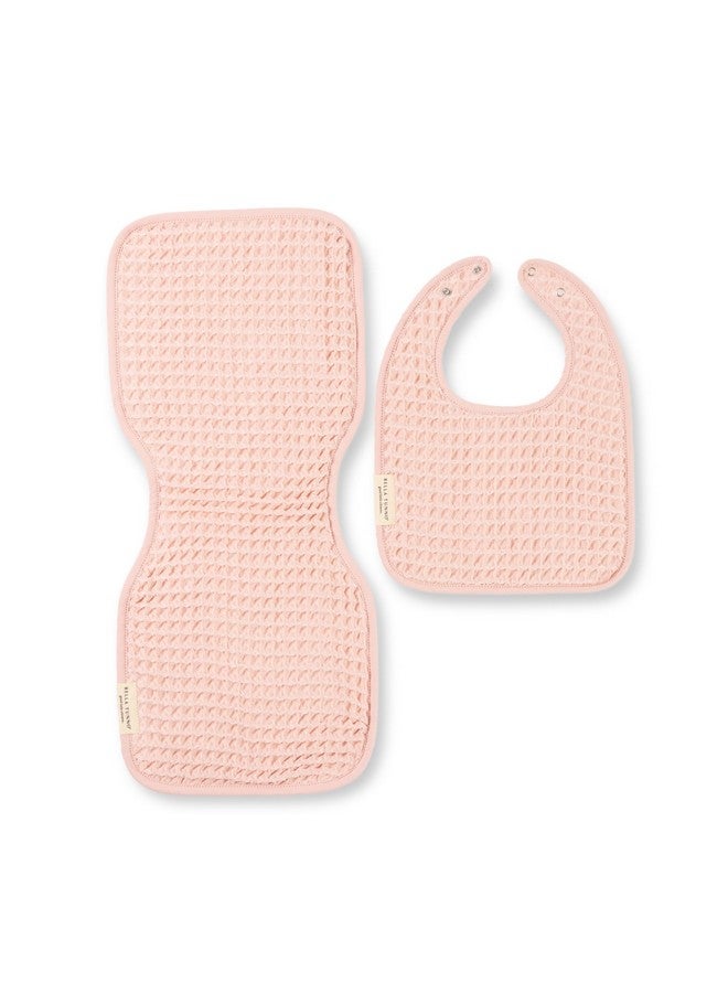 Bella Tunno Baby Bibs and Burp Cloths Set - Reversible Drool Bibs and Soft Absorbent Newborn Burp Cloths, Oeko-TEX Certified (Blush) - Image 1