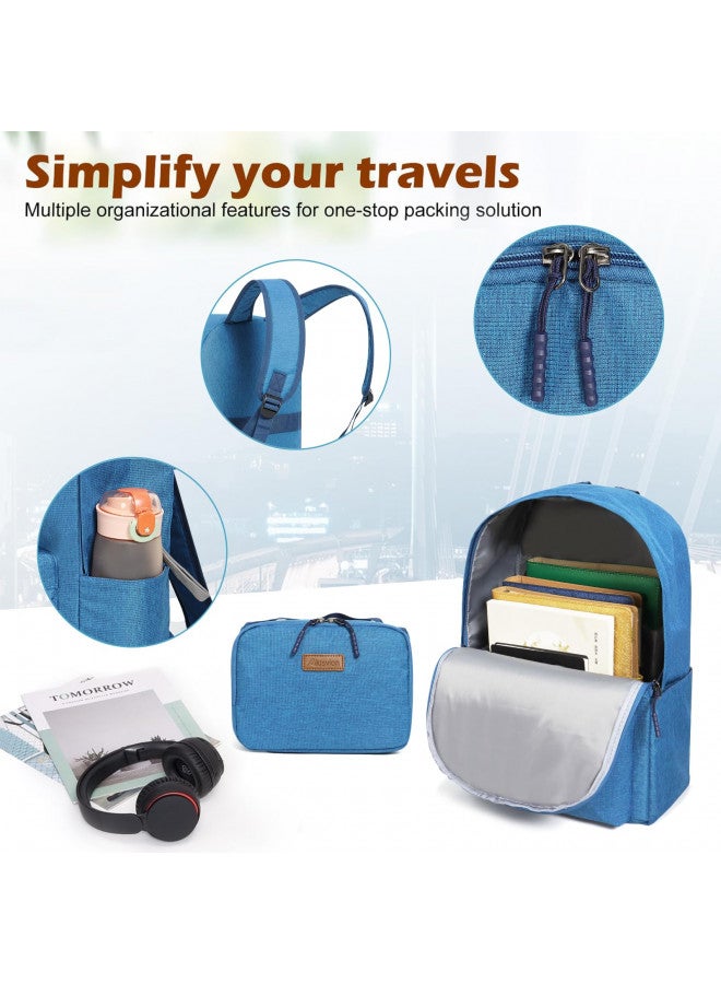 Aklsvion ABS+PC Carry on Luggage set 3 Pcs suitcace with Spinner wheels TSA Lock 20-In hardshell Lightweight Luggage set(Navy) - Image 3